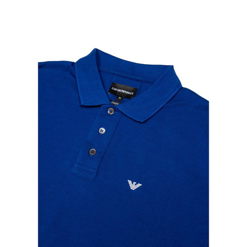 Emporio Armani Blue Cotton Polo Shirt